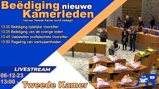 Terugkijken Beëdiging nieuwe Kamerleden  Tweede Kamer [upl. by Ahsyekal771]