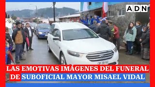 Crimen de Carabineros en Cañete Las emotivas imágenes del funeral de suboficial mayor Misael Vidal [upl. by Anawek]