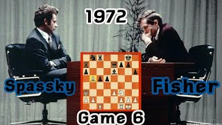 Bobby Fischer vs Boris Spassky ● World Championship match 1972 rd 6 [upl. by Kalagher]