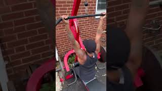 Wide Grip Lat Pulldowns Back Training Strength And Conditioning Powertec Bench [upl. by Nanah]