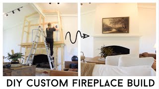 INSANE DIY Fireplace Build  Stunning Modern Fireplace Makeover  Extreme Home Makeover [upl. by Sussi997]