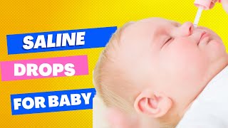 The keys to good Saline Nasal Drops in Babies Step by Step Guide [upl. by Packton]