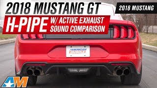 2018 Ford Mustang GT HPipe with Active Exhaust Sound Comparison [upl. by Egroej]