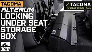 20052021 Tacoma Double Cab Alterum Locking Under Seat Storage Box Review amp Install [upl. by Anuait922]