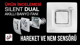 Hareket ve Nem sensörlü akıllı banyo fanı SILENT DUAL inceleme Ultra sessiz banyo fanı SILENT DUAL [upl. by Hanser]