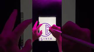 OLIVIA name letters logo design create in adobe illustrator shortsvideo shorts logodesign [upl. by Nohtanhoj]