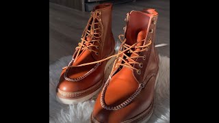 Santalum Mile 85 custom boots in Copper tan leather and Norwegian welt [upl. by Niliac]