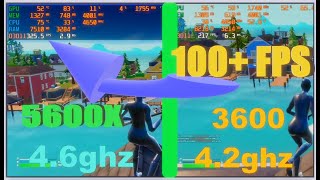 GTX 1660 x Ryzen 5 5600x vs 3600 Comparison  FORTNITE  No overclocks  PC  Windows 10 [upl. by Kudva115]