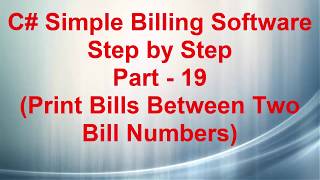 Simple Billing Software Part  19 [upl. by Dimmick]