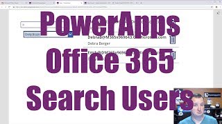 PowerApps Office 365 User Search [upl. by Aihtnamas748]