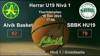 U19 Alvik Basket  SBBK HU19 9279 [upl. by Olive]