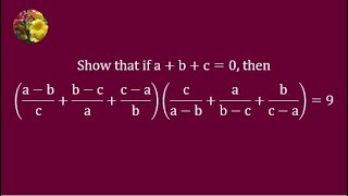 if a  b  c  0 then a  bc  b  ca  c  abca  b  ab  c  bc  a  9 [upl. by Sivehc]