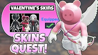 THE PIGGY BACKROOMS VALENTINES EVENT 8 SKINS  ROBLOX [upl. by Nihcas]