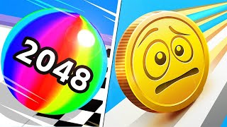 Ball Run 2048  Coin Rush  NEW APK UPDATE  All Level Gameplay AndroidiOS [upl. by Aidam]