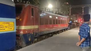 Loco Change of 18519 Vishakhapatnam LTT Exp at Solapur Traction ChangeElectric To Diesel [upl. by Bartlett]