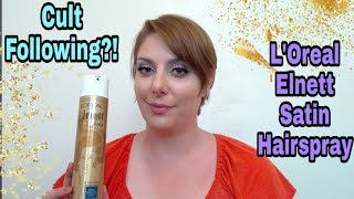 Loreal Elnett Satin Hairspray Trying it for the first time [upl. by Reseta]