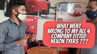 TATA NEXON Tyres Upgrade  Company fitted All 4 TYER PROBLEM in TATA Nexon  MRF PERFINZA  REVIEW [upl. by Anairt]