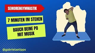 Stehübungen mit Musik für Beine Bauch und Rücken  für Senioren seniorengymnastik beintraining [upl. by Barbi]