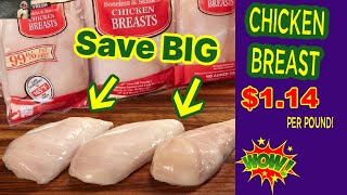 How I Buy CHICKEN BREAST For 114 a Pound AMAZING FIND [upl. by Aicat]