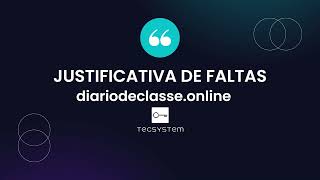 Diário de classe Tecsystem  Justificativa de Faltas [upl. by Marozas]