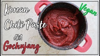 EASY Gochujang Recipe  Korean Red Chili Paste 고추장  KOSHER Halal Vgean Oil Free Gluten Free [upl. by Jacki]