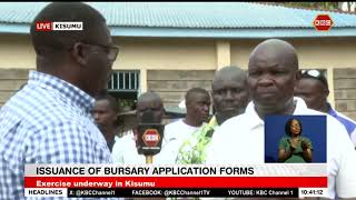 Issuance of Bursary Application Forms underway in Kisumu Central [upl. by Eaves]