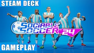 Sociable Soccer 24 Steam Deck Gameplay [upl. by Sedinoel]