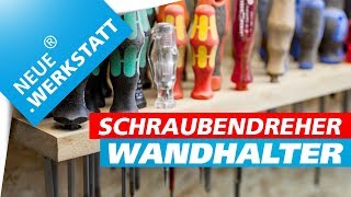 EINFACHSTER Schraubendreher Wandhalter für ALLE Arten Werkstattwand French Cleat [upl. by Wieren]