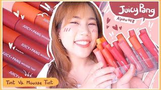 รีวิวลิป  สวอช ความต่าง Apieu Juicy Pang Tint vs Mousse Tint ติดทนมาก เอาตัวไหนดี l myktbelle [upl. by Gomer536]