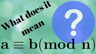 Number Theory  Congruence Modulo n  Definition and Examples [upl. by Meikah]