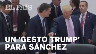 TRUMP indica SÁNCHEZ dónde debe SENTARSE [upl. by Herries]