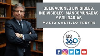 Obligaciones divisibles indivisibles mancomunadas y solidarias  Mario Castillo Freyre [upl. by Mathi]