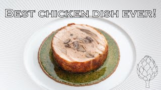 Best chicken dish ever How to debone a chicken and make a roulade or ballotine [upl. by Nosde]