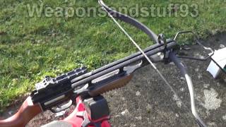 105lb Recurve Crossbow Chronograph tests [upl. by Siuqramed]