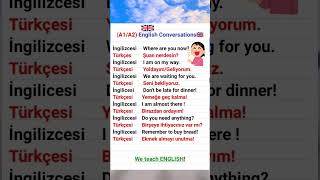 Basit seviye Günlük İngilizce konuşmalar Daily English Conversation shorts ingilizceöğreniyoruz [upl. by Teerprah624]