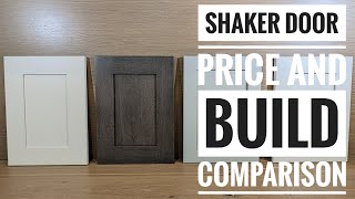 Shaker cabinet doors and price points  4 different shaker doors comparison [upl. by Nymassej464]