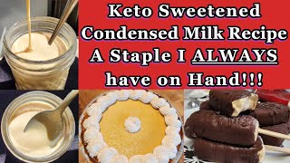 Keto Sweetened Condensed Milk Recipe  Simple amp Versatile [upl. by Tannie]