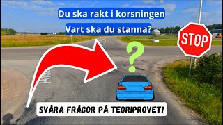 KÖRKORTSTEORI  KÖRKORTSFRÅGOR PÅ TEORIPROVET körkortsteori [upl. by Mraz]