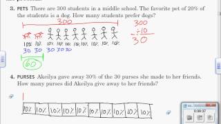 61 A Finding Percents with Percent Diagrams 7th Grade Math [upl. by Samuele971]