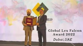 Global Lex Falcon Award Ceremony at Dubai 2022 Adv P S Khurana [upl. by Eillit]