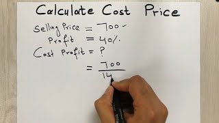 How to Calculate the Cost Price Easy Trick [upl. by Ainej]