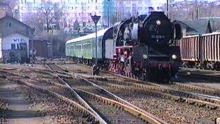 DR Dampflok 50 36165  Personenzug nach Rochlitz  März 1994  Steam Train [upl. by Regnig]