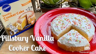 Pillsbury Vanilla Cooker Cake Pillsbury Vanilla Cooker Cake MixEggless Cake  Easiest cake ever [upl. by Hoshi]