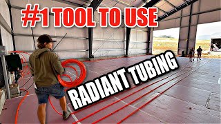 How to Lay Foam and Radiant Heat Tubing  Building My Dream Shop Part 12 [upl. by Nipha]