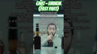 Gnat  Eminem Fast Lyrics [upl. by Silrak]