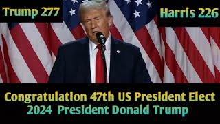 Donald Trumps 47th US President Elect 2024 Congratulations 🎉🎉🎉 [upl. by Arotahs357]