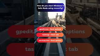 How to Start Windows in Safe Mode Using msconfig quiz [upl. by Woolson178]