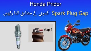 How to Adjust Spark Plug Gap Of Honda Pridor [upl. by Ynetsed]