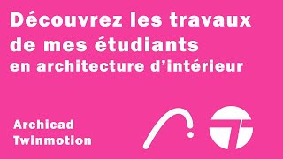 Présentation de travaux de mes étudiants  Archicad  Twinmotion [upl. by Valorie755]