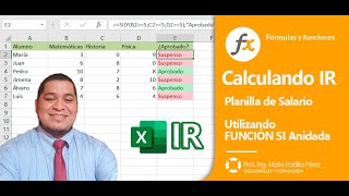 Cálculo IR Utilizando la Función SI Excel 2019 [upl. by Aicekan]